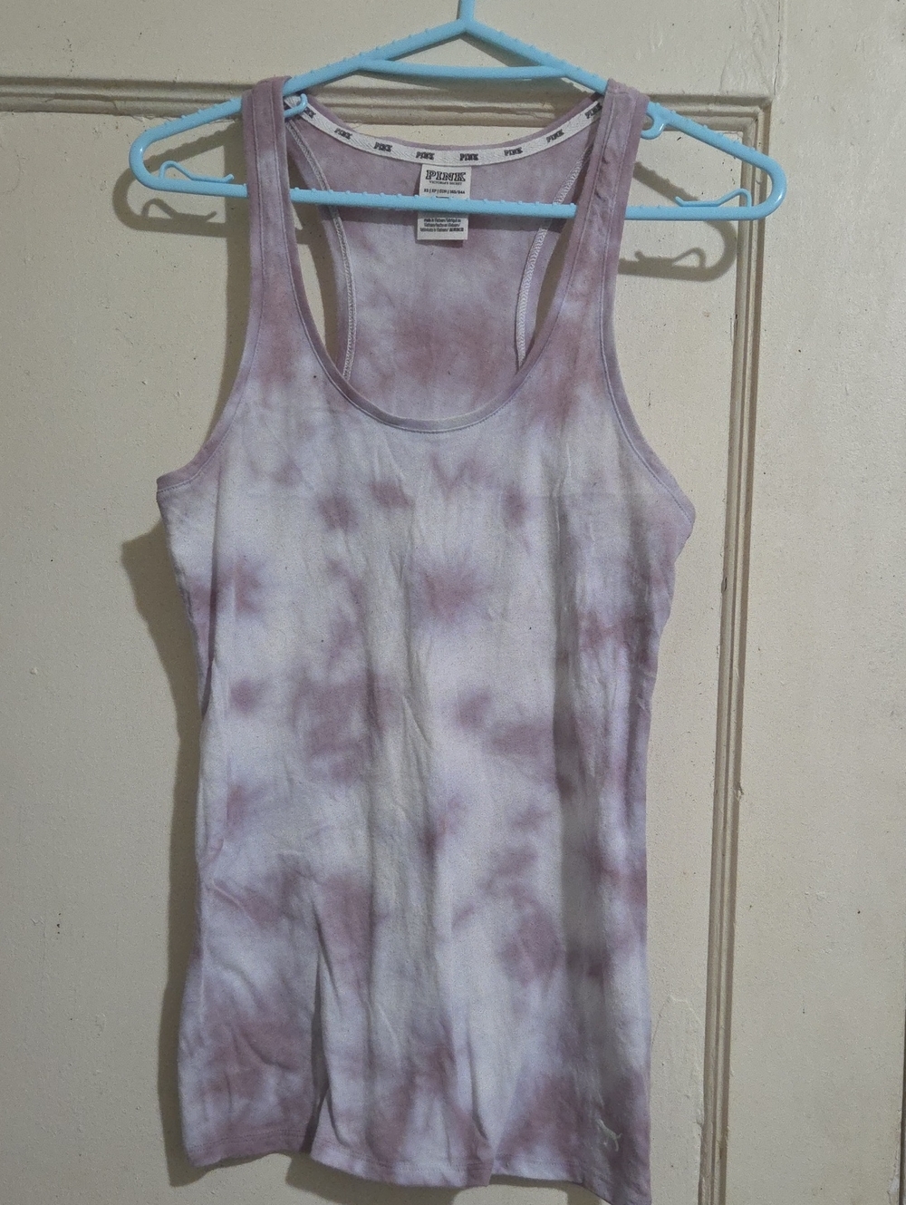 PINK Victoria's Secret Lavender Tie-Dye Racerback Tank